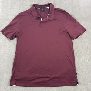 Ted Baker London Men's Size 5 Slim Fit Burgundy Short Sleeve Polo Shirt